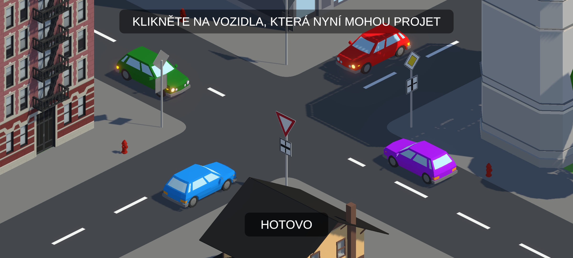 Křižovatky - Snímek obrazovky